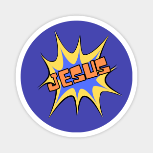 Christian Faith Design, Comic Book Style - Jesus Is My Super Hero Magnet